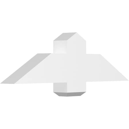 Ekena Millwork Eugene Architectural Grade PVC Gable Bracket, 36"W x 10 1/2"H x 4"D x 6"F, 7/12 Pitch GBP036X11X0406EUG00